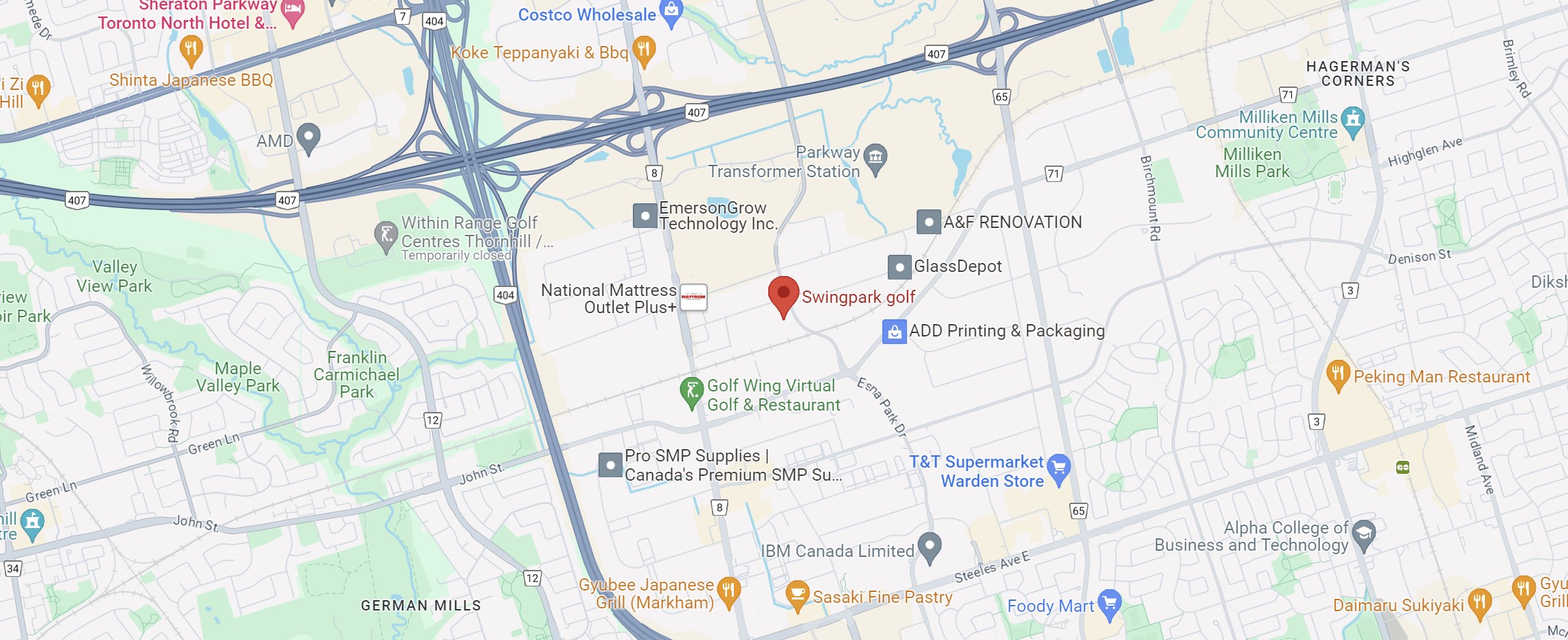 Google Map of Stevens SW Golf Location